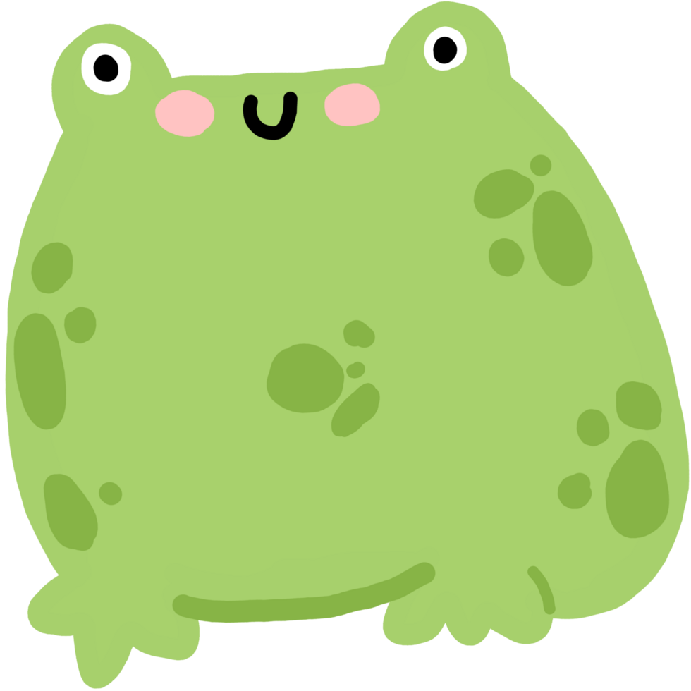 green frog cartoon png