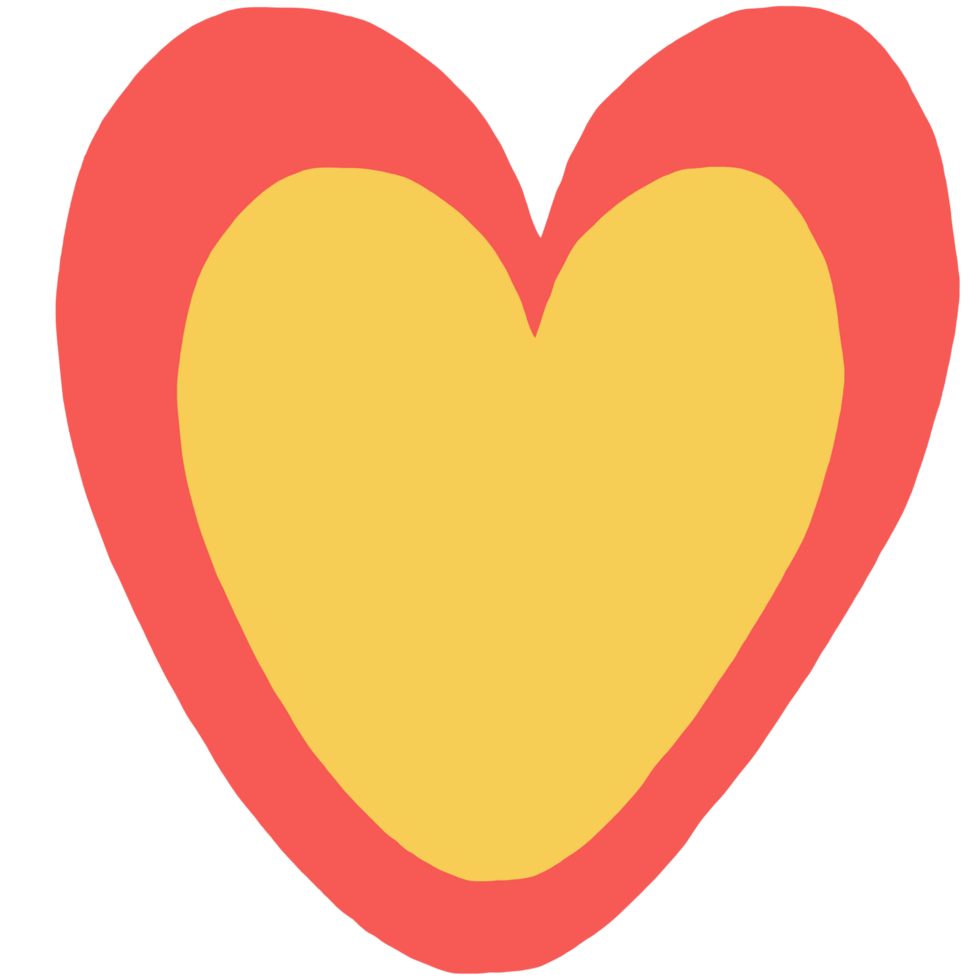 red and yellow heart png