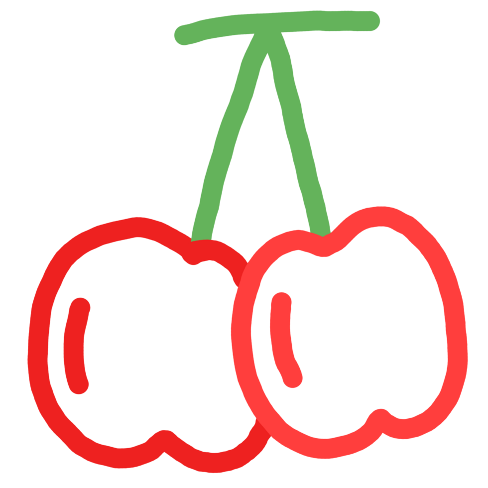 red cherry line png