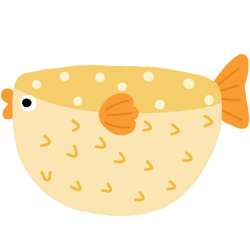 puffer fish cartoon png