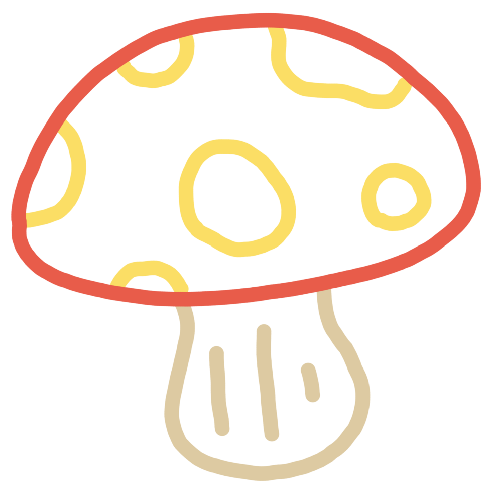 mushroom line cartoon png