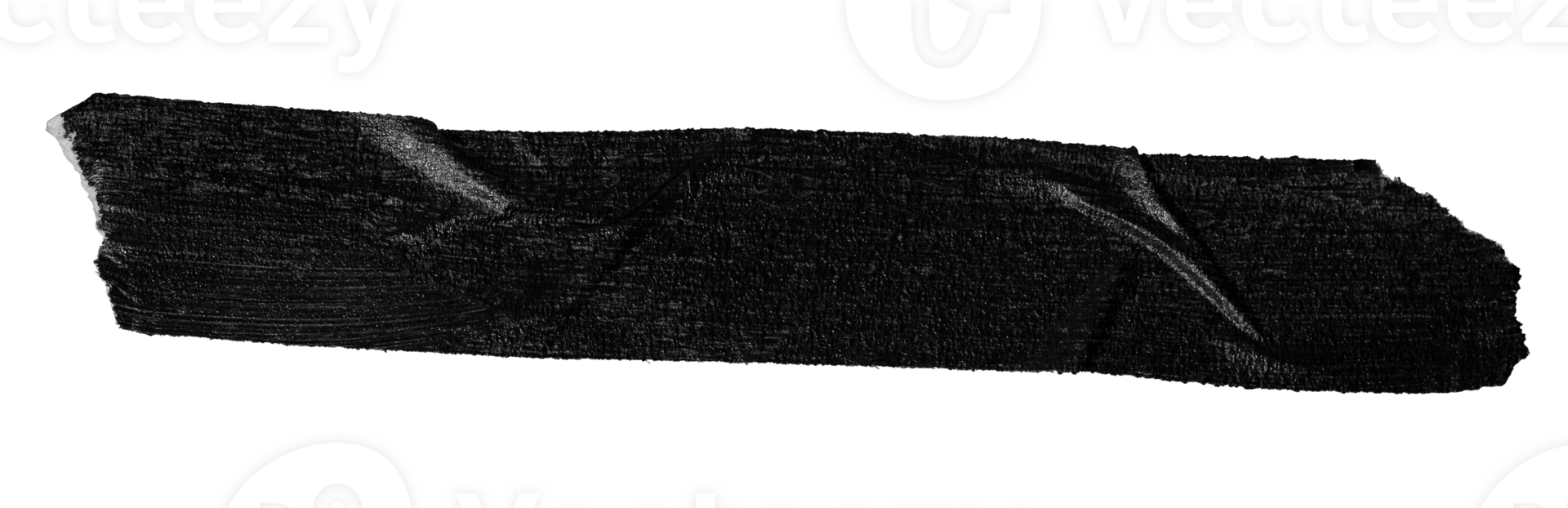 Black masking tape sticker cut out. Mockup template png