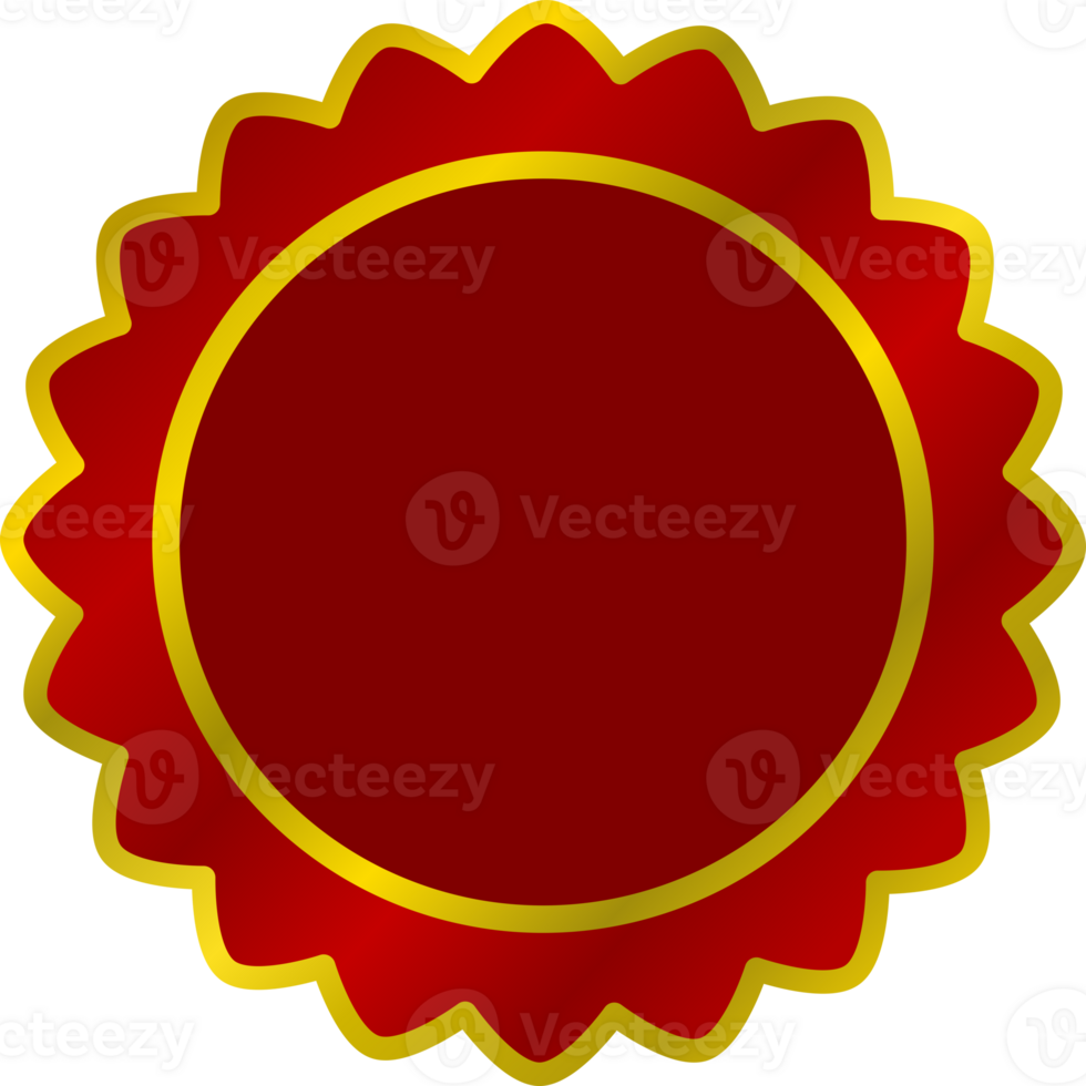 Gold and Red Badge Medal png