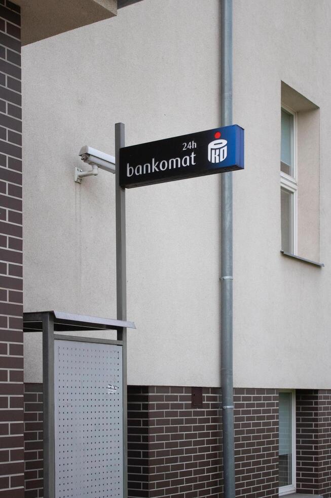 Poznan, Poland - 04.14.2024 Signboard for the location of PKO ATM photo