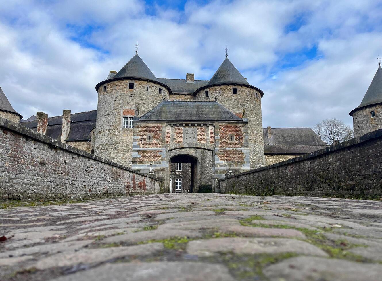 Wallonia, Belgium 02.24.2024 The Castle of Corroy le Chateau is a medieval castle in the province of Namur photo
