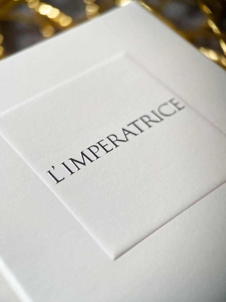 Poznan, Poland - 01.05.2023 Elegant bottle of Dolce Gabbana l'imperatrice women's perfume close-up photo