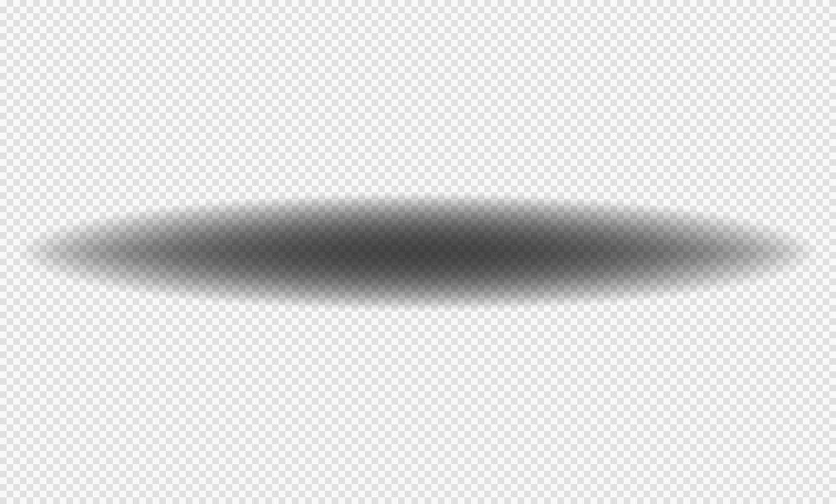 Realistic shadow with soft edges. shadow effect. Transparent oval shadow. vector