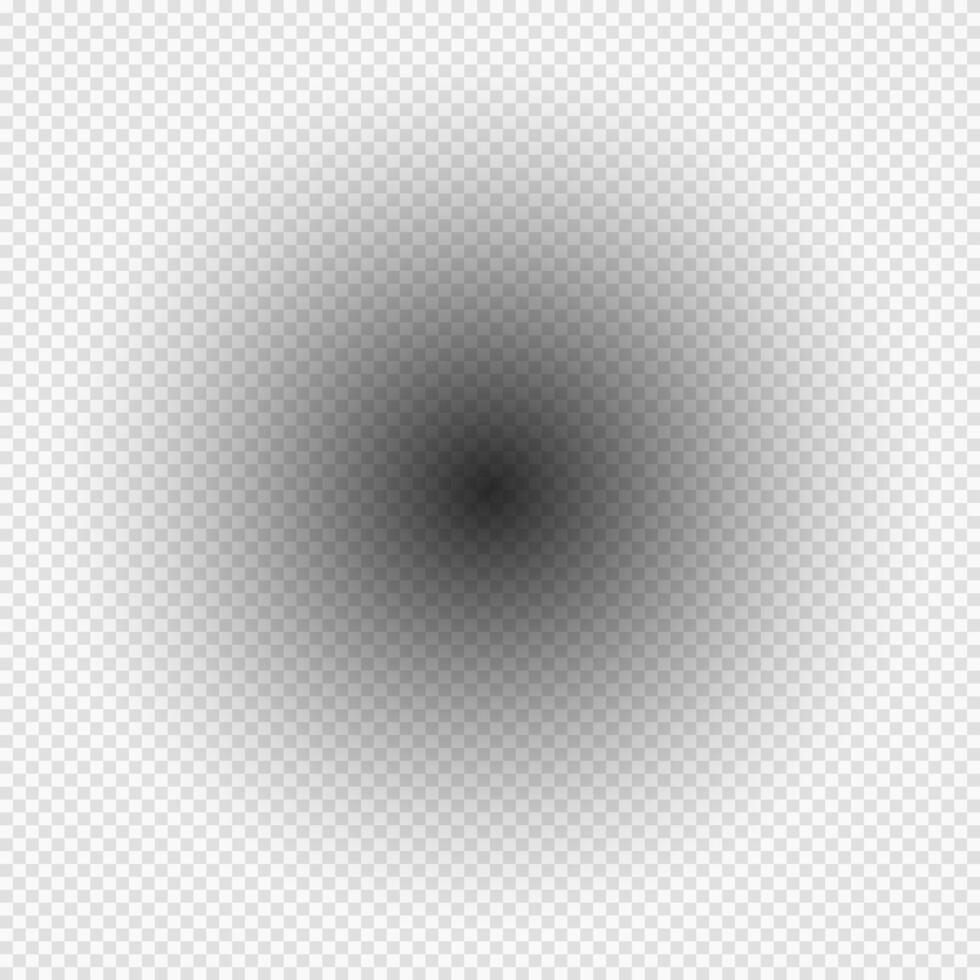 Realistic round shadow with soft edges. round shadow effect. Transparent shadow vector