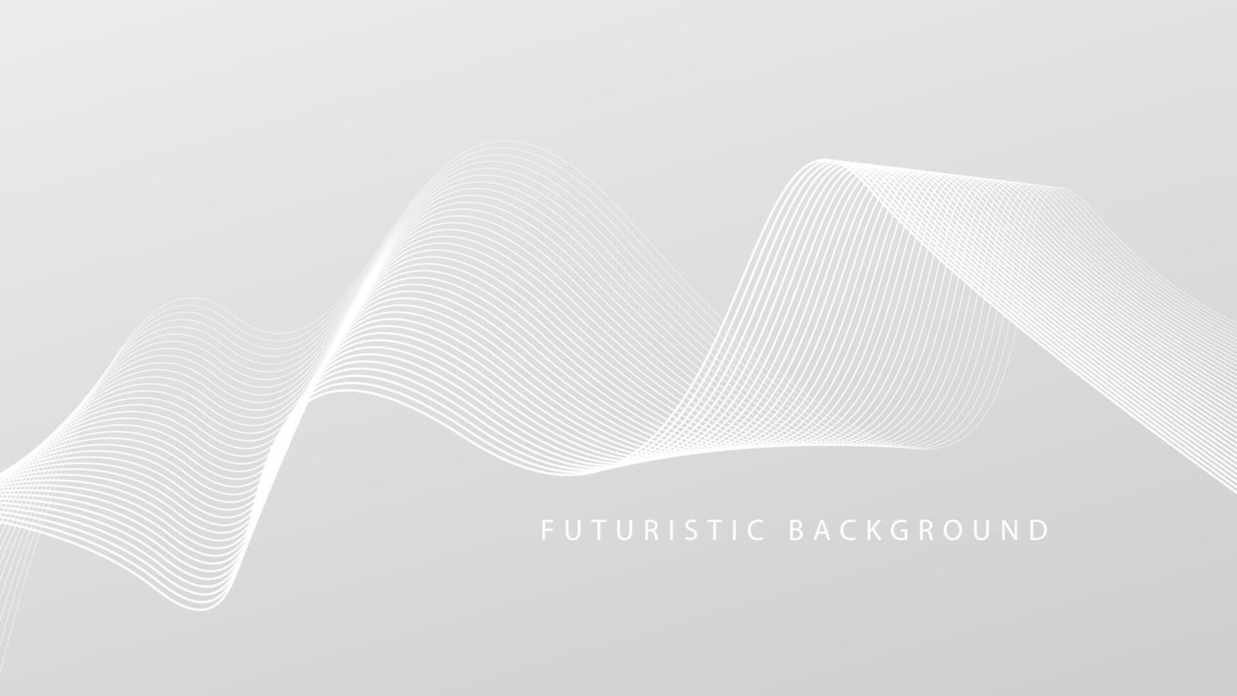 Futuristic gray white abstract background with shining wave lines pattern for banner, wallpaper, cover. illustration vector