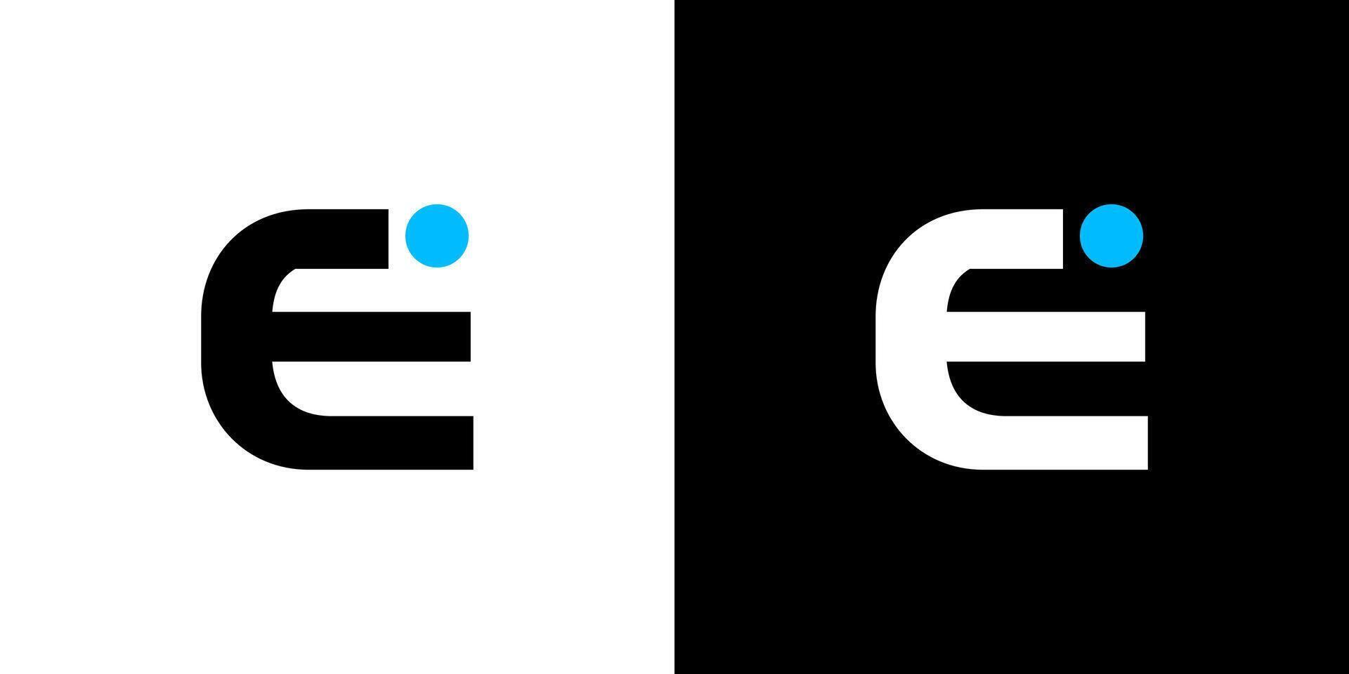 Letter E IE logo icon . Abstract modern business icon design vector
