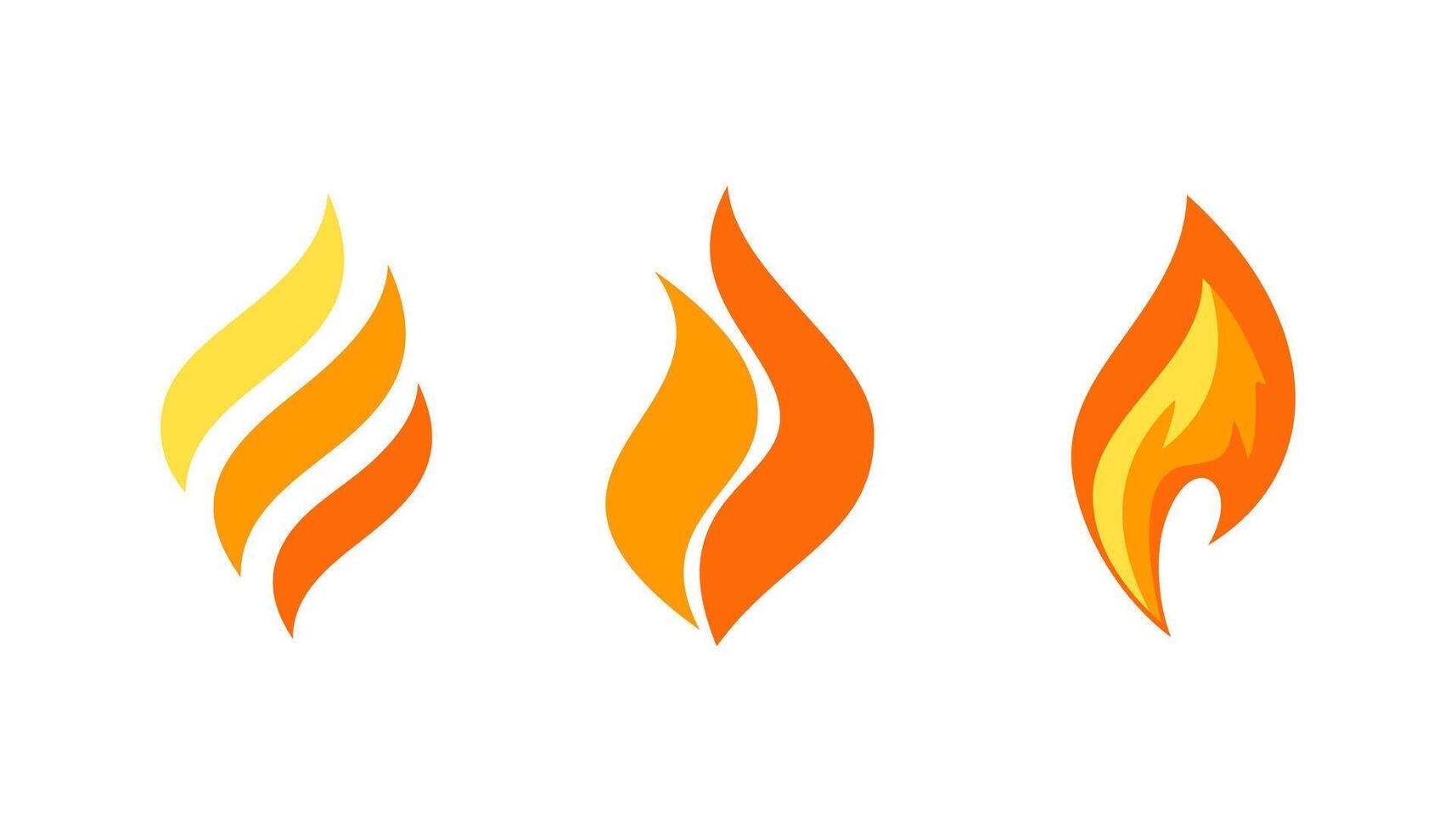 Fire flame icon logo . Burn shape illustration design isolated vector