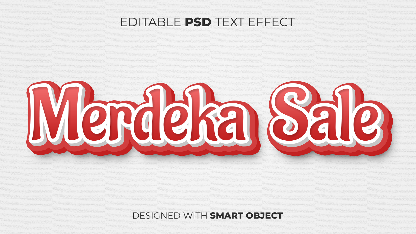 Text Effect of Merdeka Sale Indonesia Independence Day Editable for Title, Copy, Poster, Event, Marketing, 3D Text, Caption, Style psd