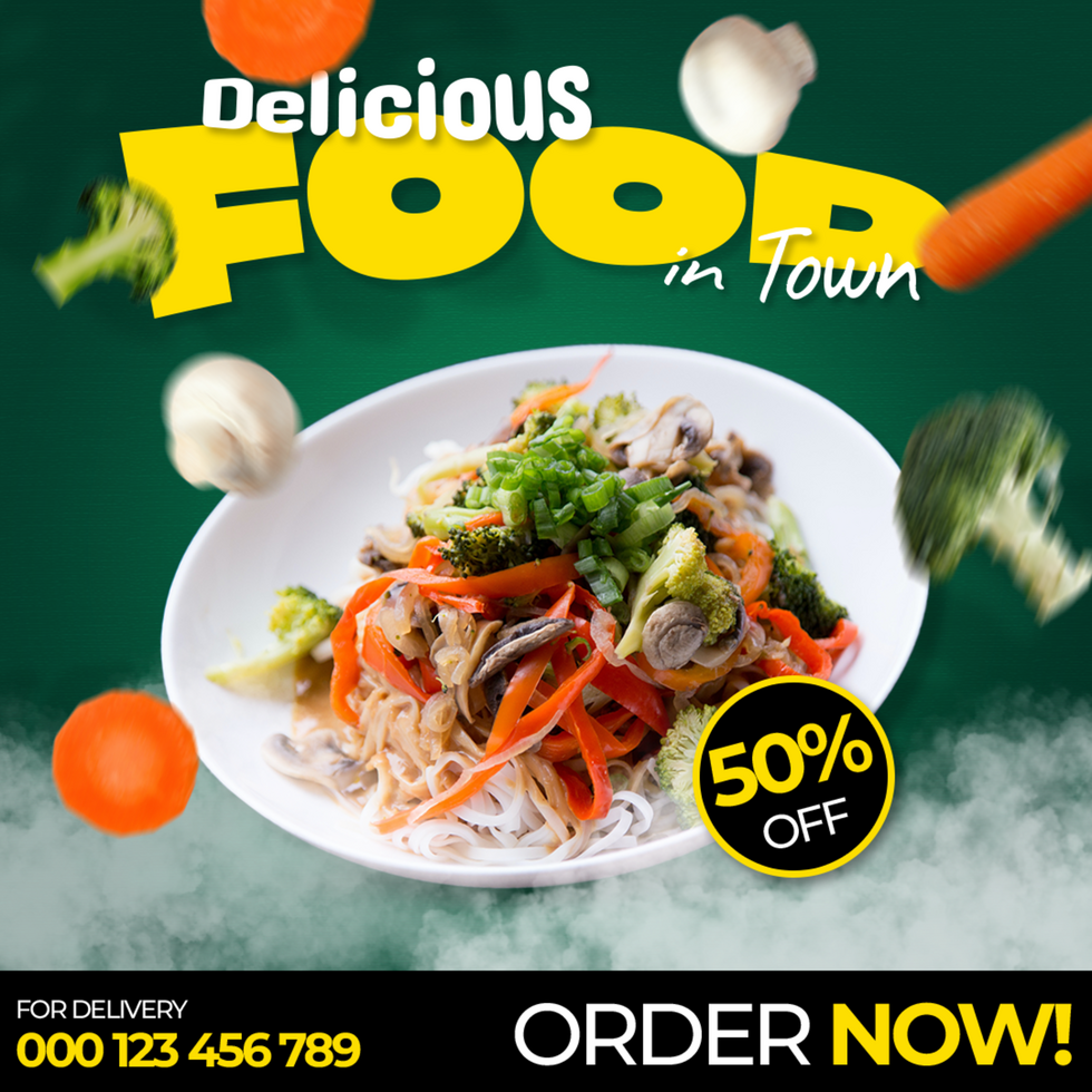 Delicious Food for Social Media Template, Post, Flyer, Brand, Marketing, Ads, Advertisement, Food, Culinary, Branding, Poster psd