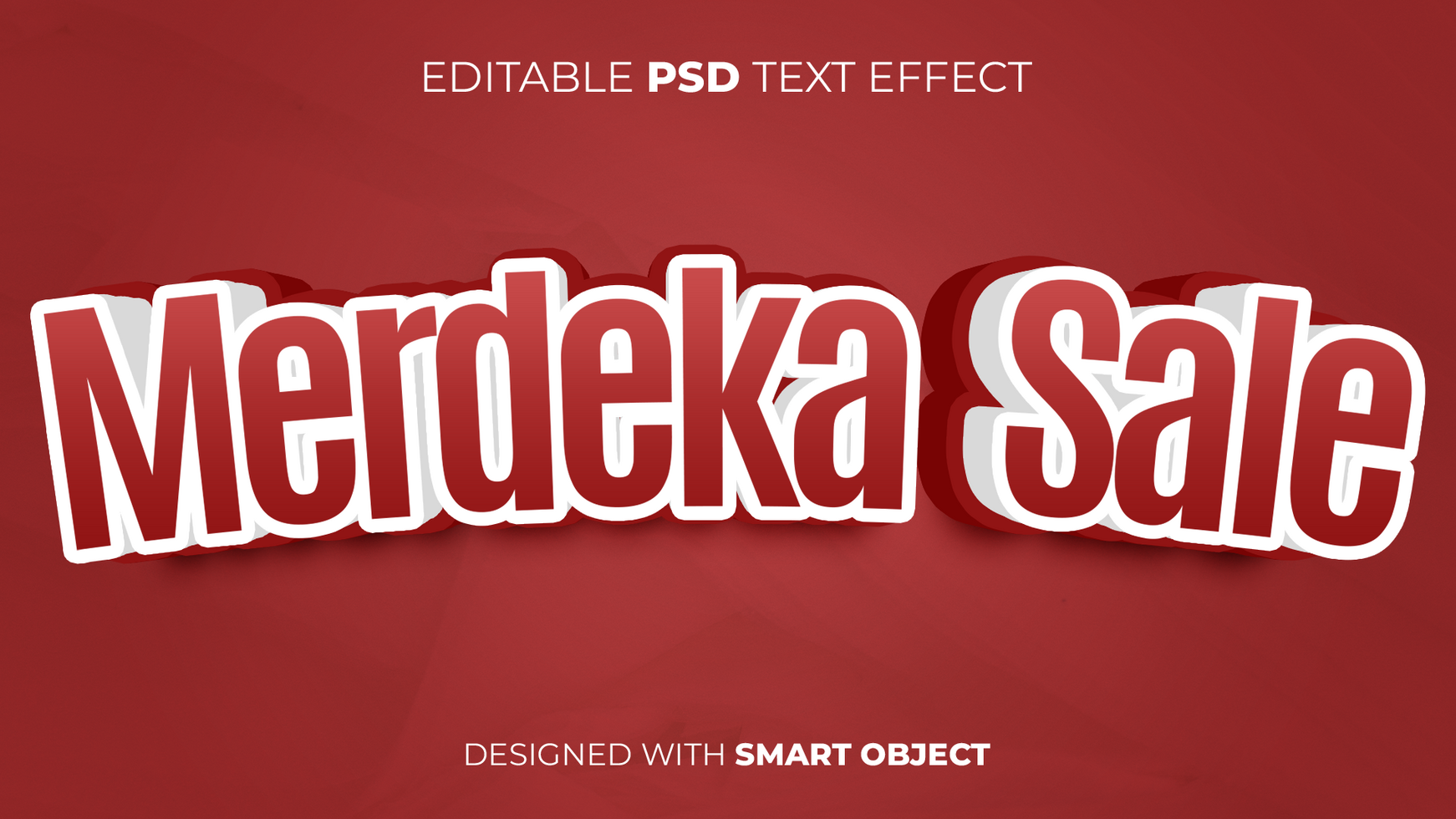 Text Effect of Merdeka Sale Indonesia Independence Day Editable for Title, Copy, Poster, Event, Marketing, 3D Text, Caption, Style psd