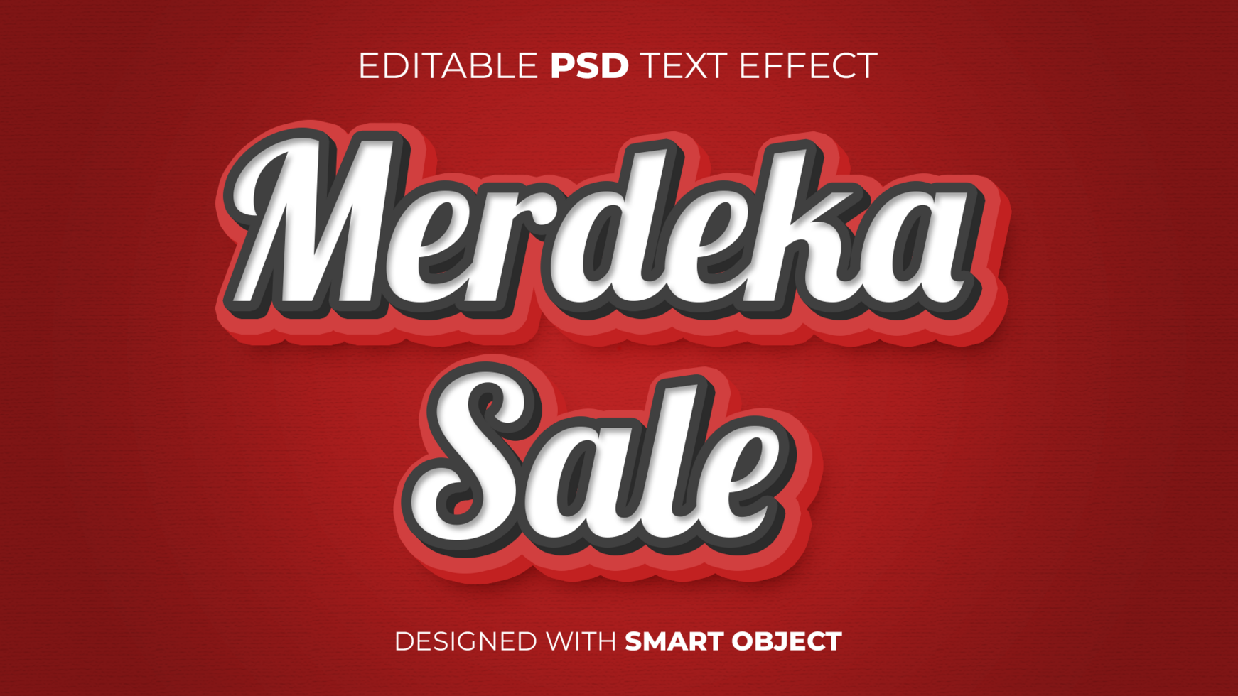 Text Effect of Merdeka Sale Indonesia Independence Day Editable for Title, Copy, Poster, Event, Marketing, 3D Text, Caption, Style psd