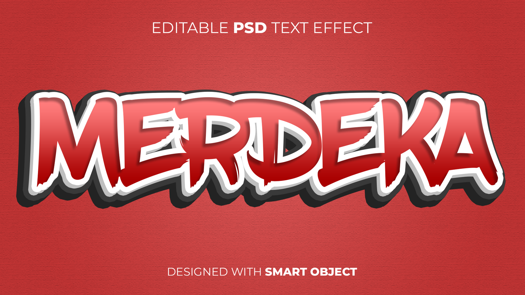 Text Effect of Merdeka Indonesia Independence Day Editable for Title, Copy, Poster, Event, Marketing, 3D Text, Caption, Style psd
