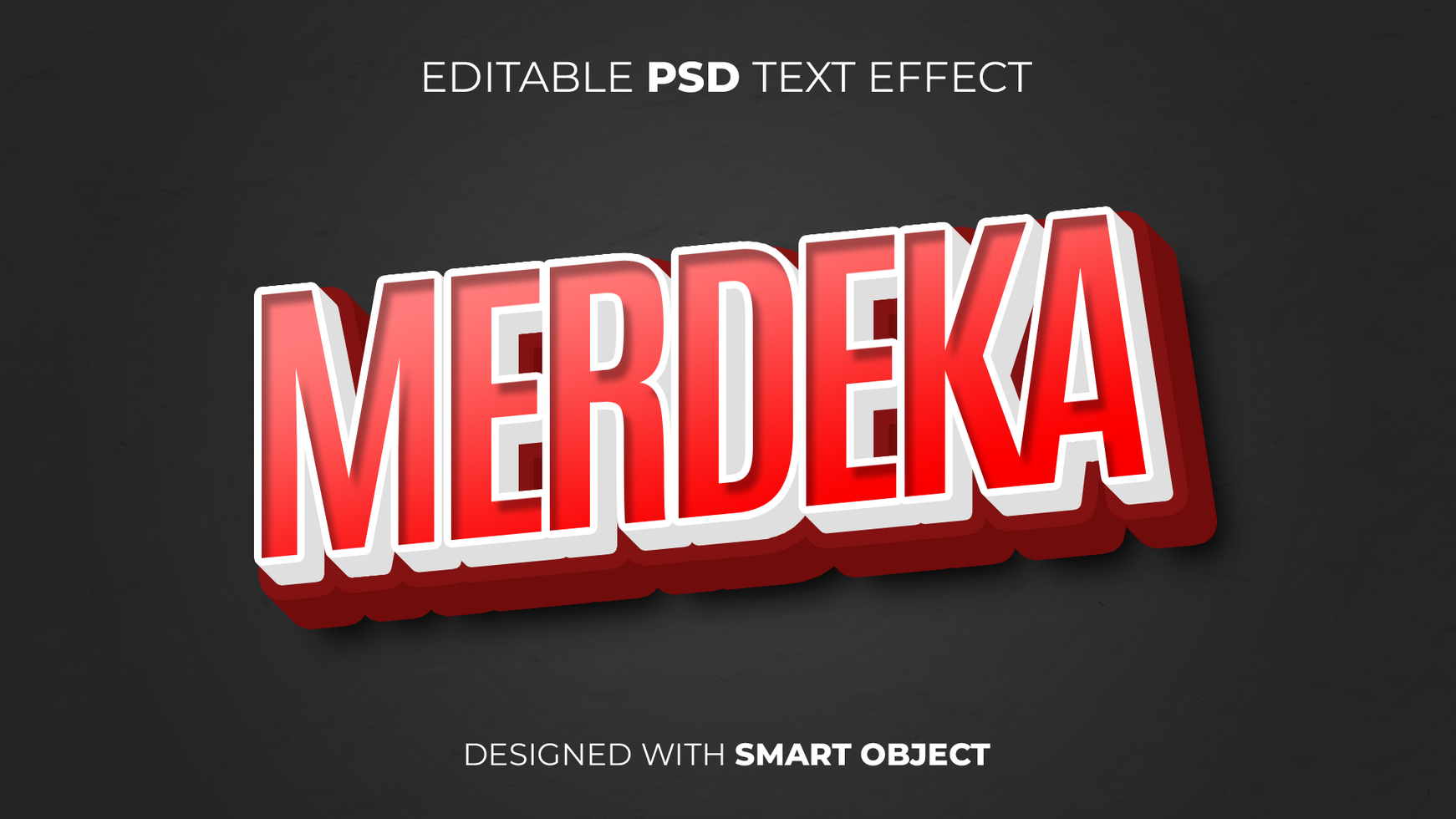 Text Effect of Merdeka Indonesia Independence Day Editable for Title, Copy, Poster, Event, Marketing, 3D Text, Caption, Style psd