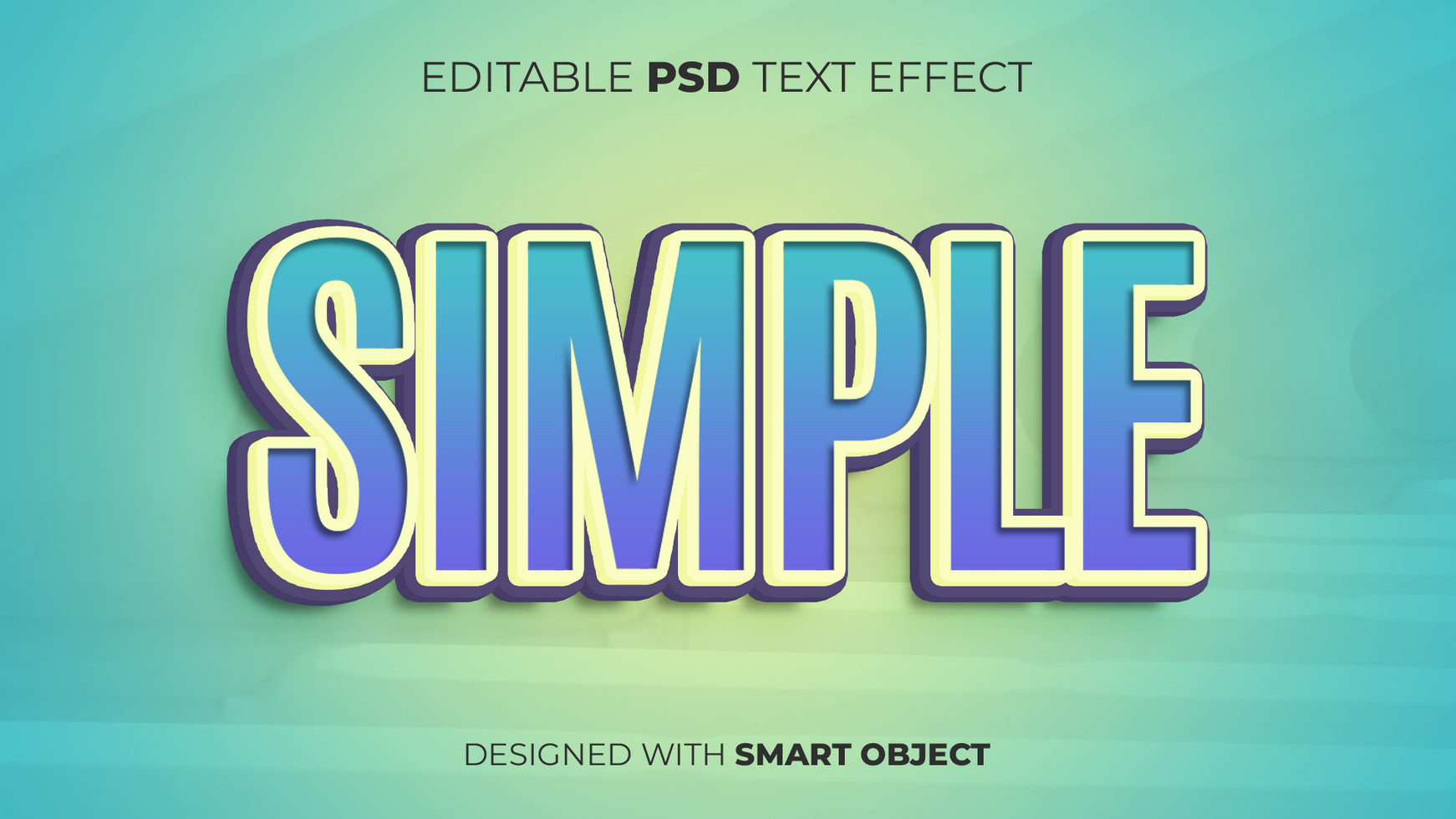 Text Effect of Simple Editable for Title, Copy, Poster, Event, Marketing, 3D Text, Caption, Style psd