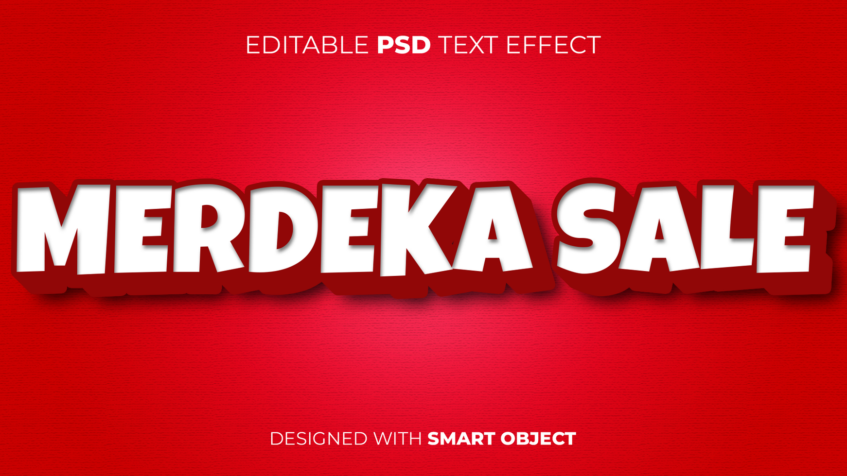 Text Effect of Merdeka Sale Indonesia Independence Day Editable for Title, Copy, Poster, Event, Marketing, 3D Text, Caption, Style psd