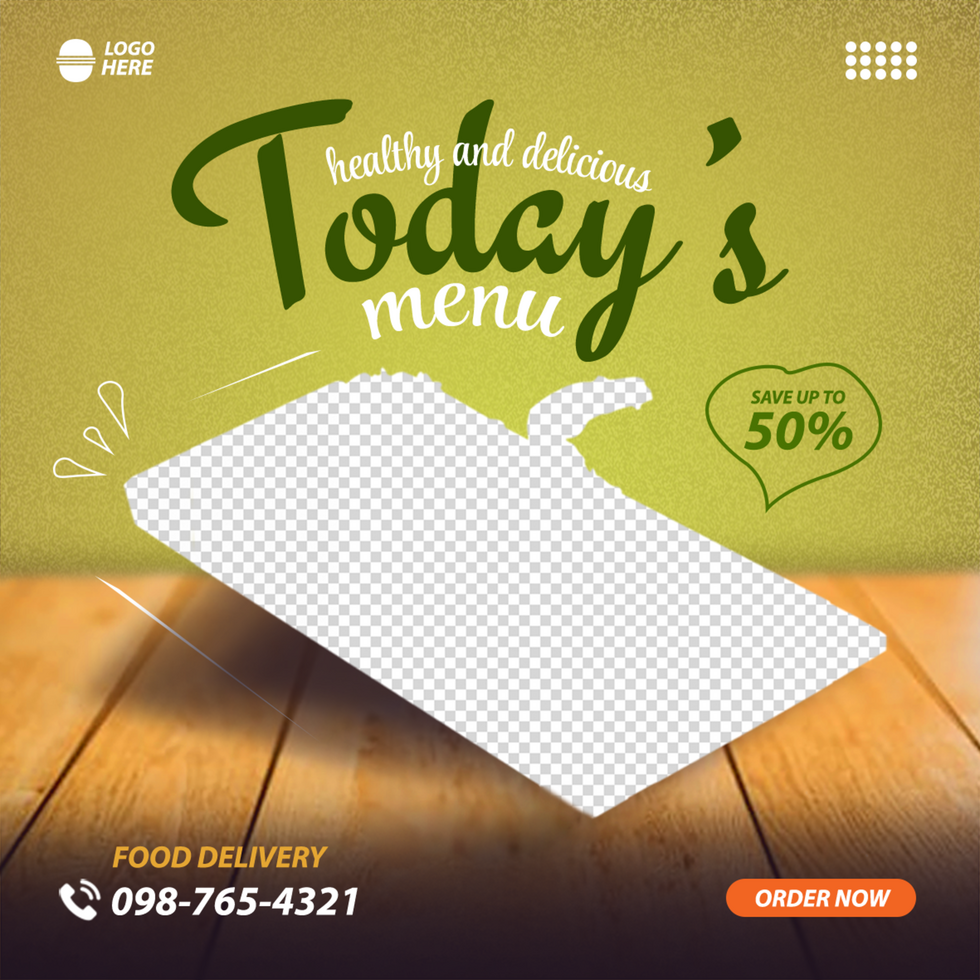 Food Social media template psd
