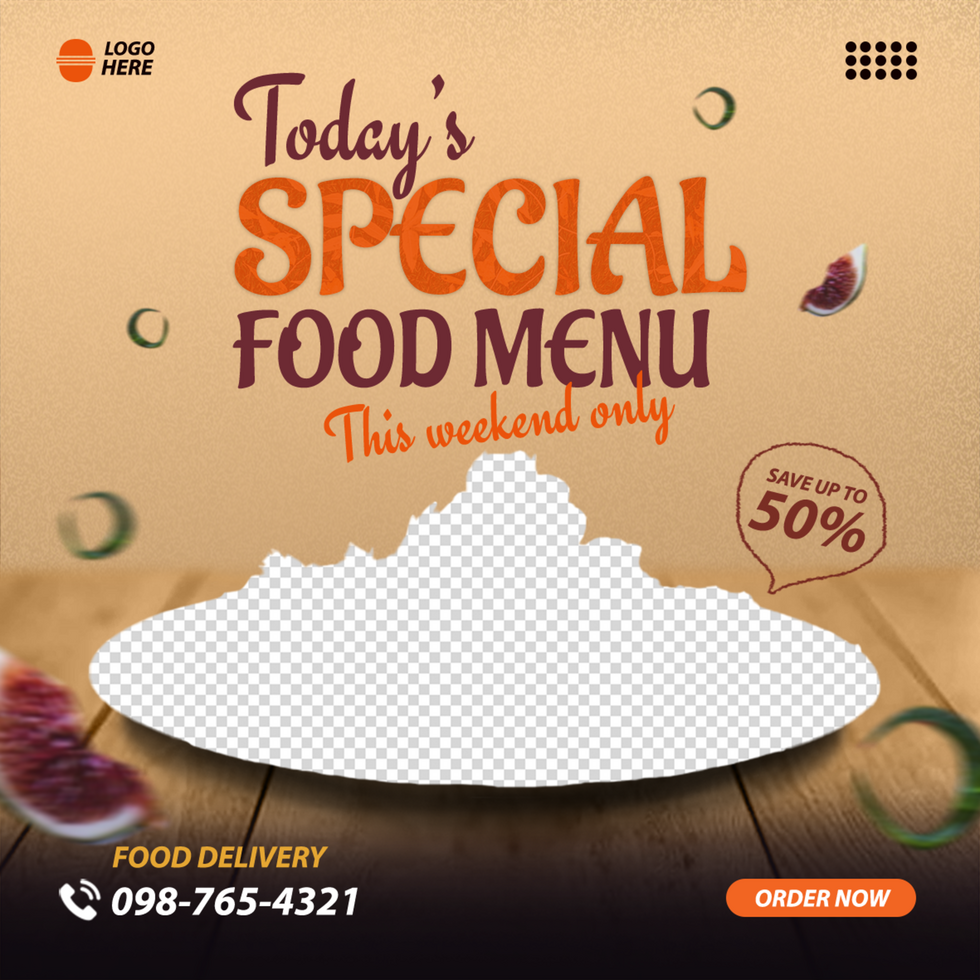 Food Social media template psd