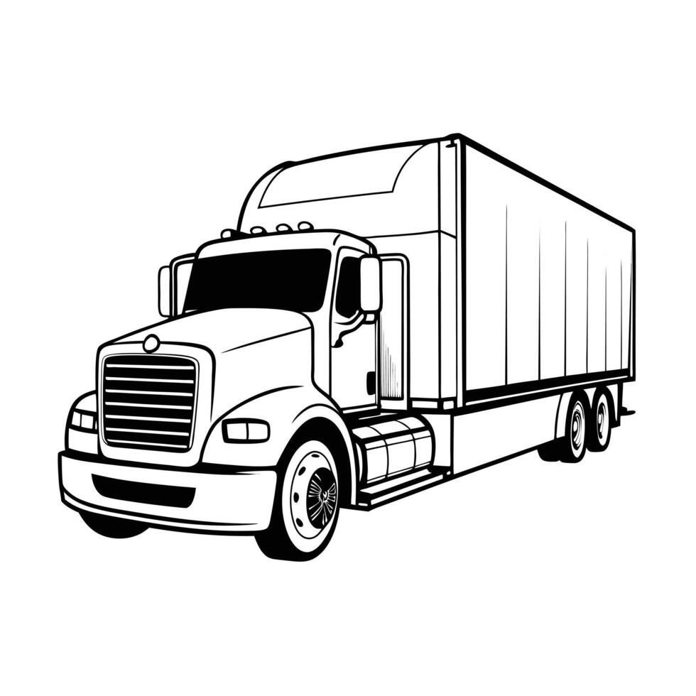Realistic Truck Illustration vector