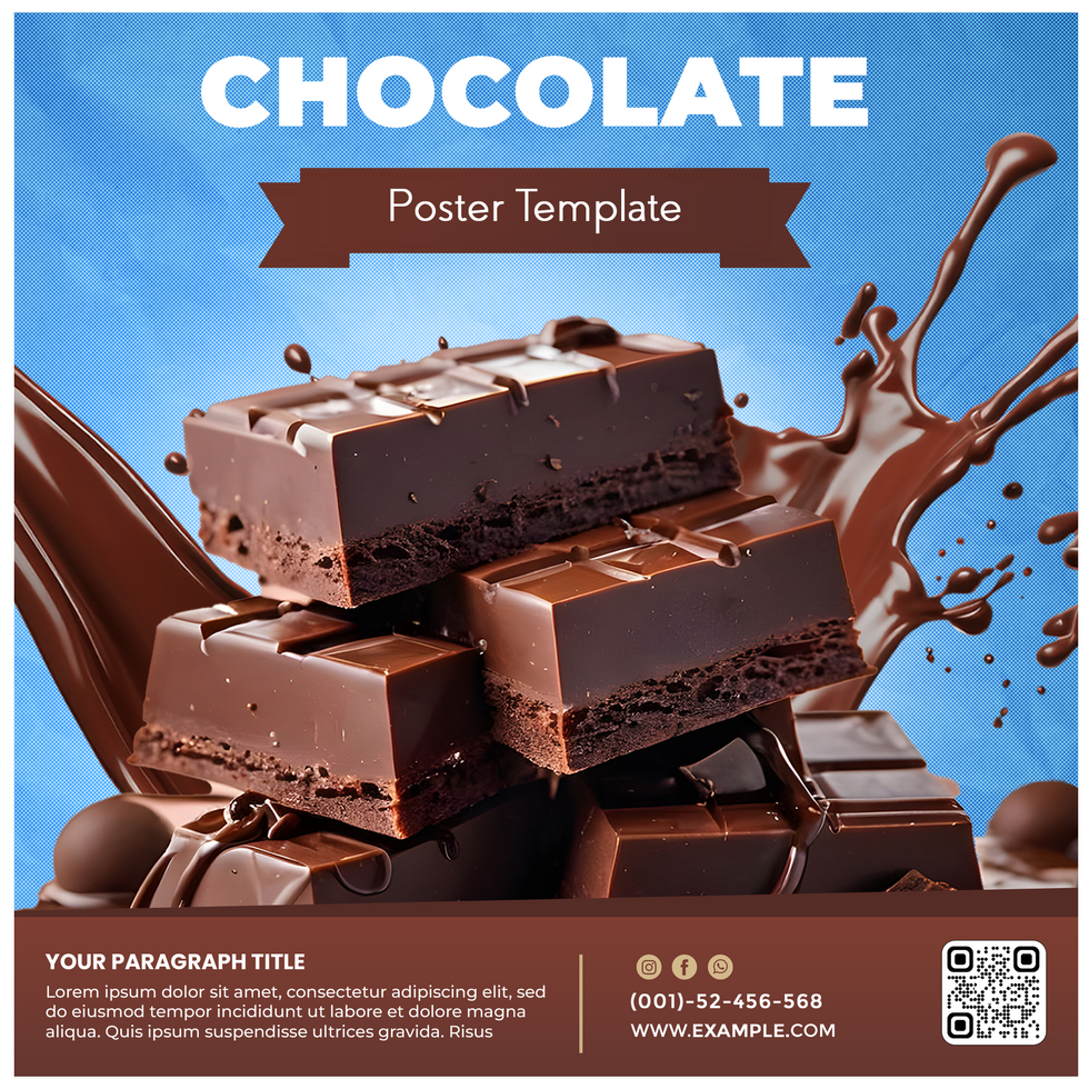 Chocolate Promotion Poster Template psd
