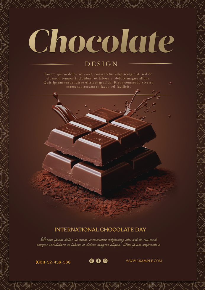 Chocolate Promotion Poster Template psd