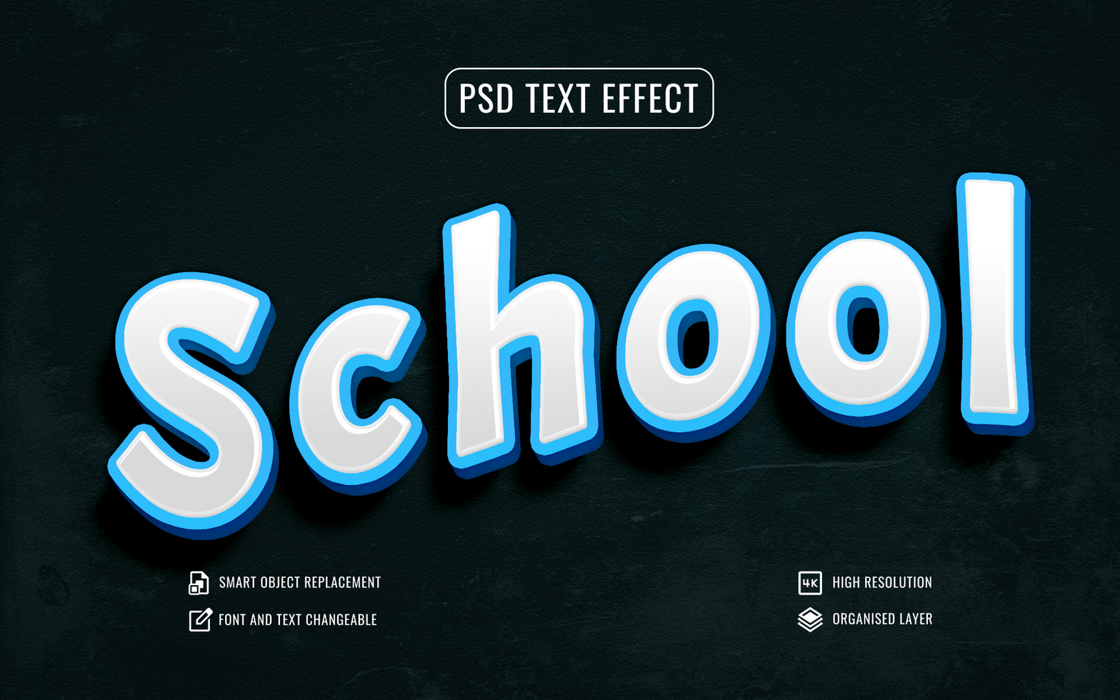 back to school text effect in 3d style psd