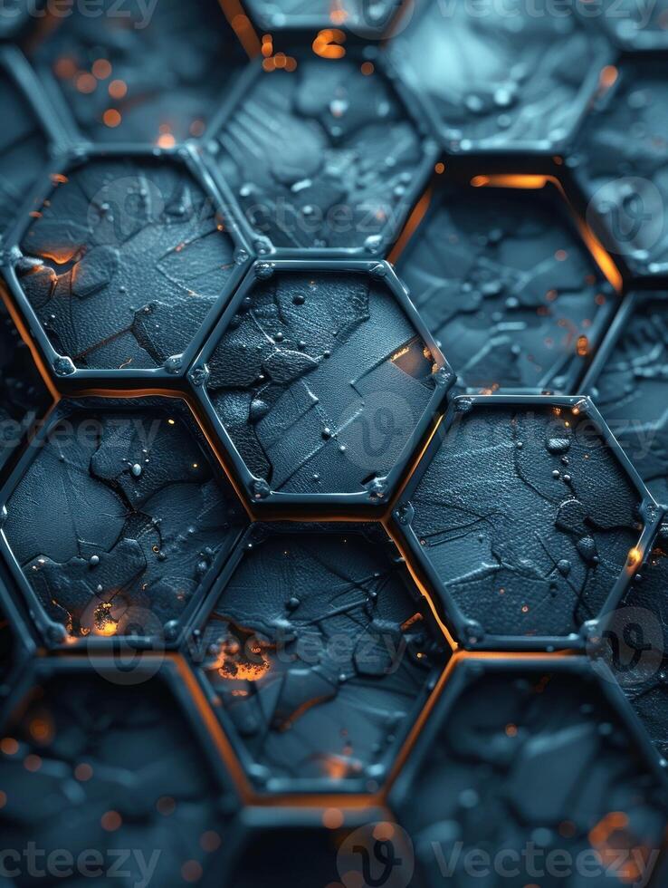 llustration space center radial placeholder abstract blue technology hexagonal background photo
