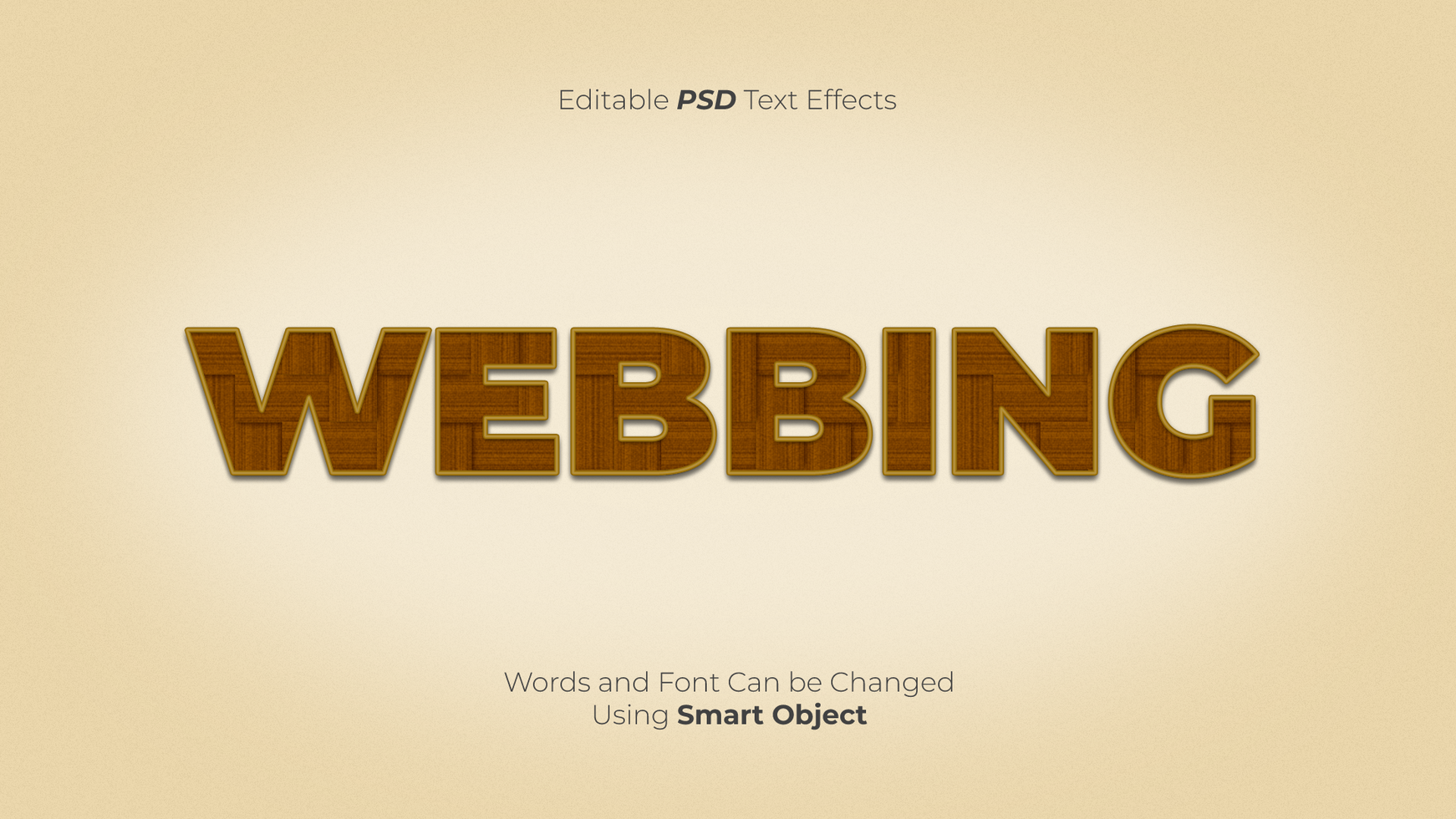 Editable Webbing Photoshop Text Effect psd