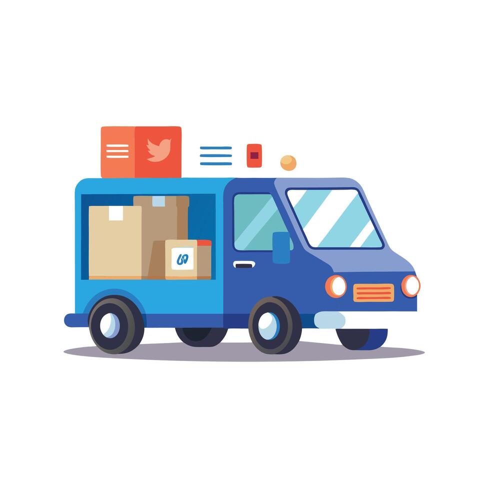 Realistic Truck Illustration vector