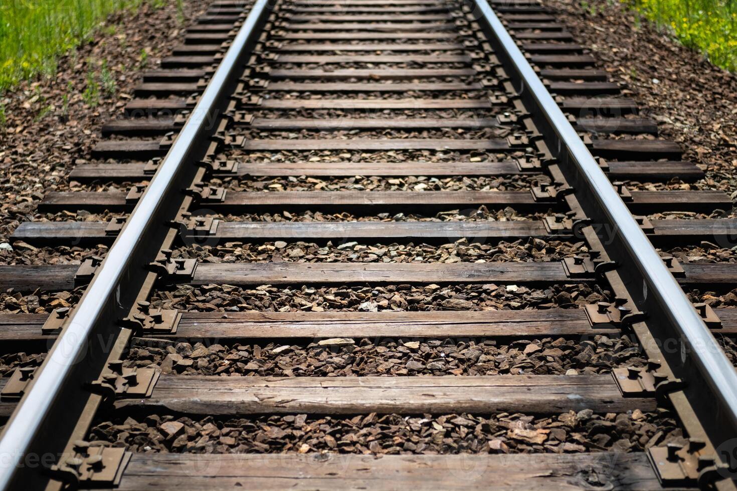 Old railroad. Train Track. photo
