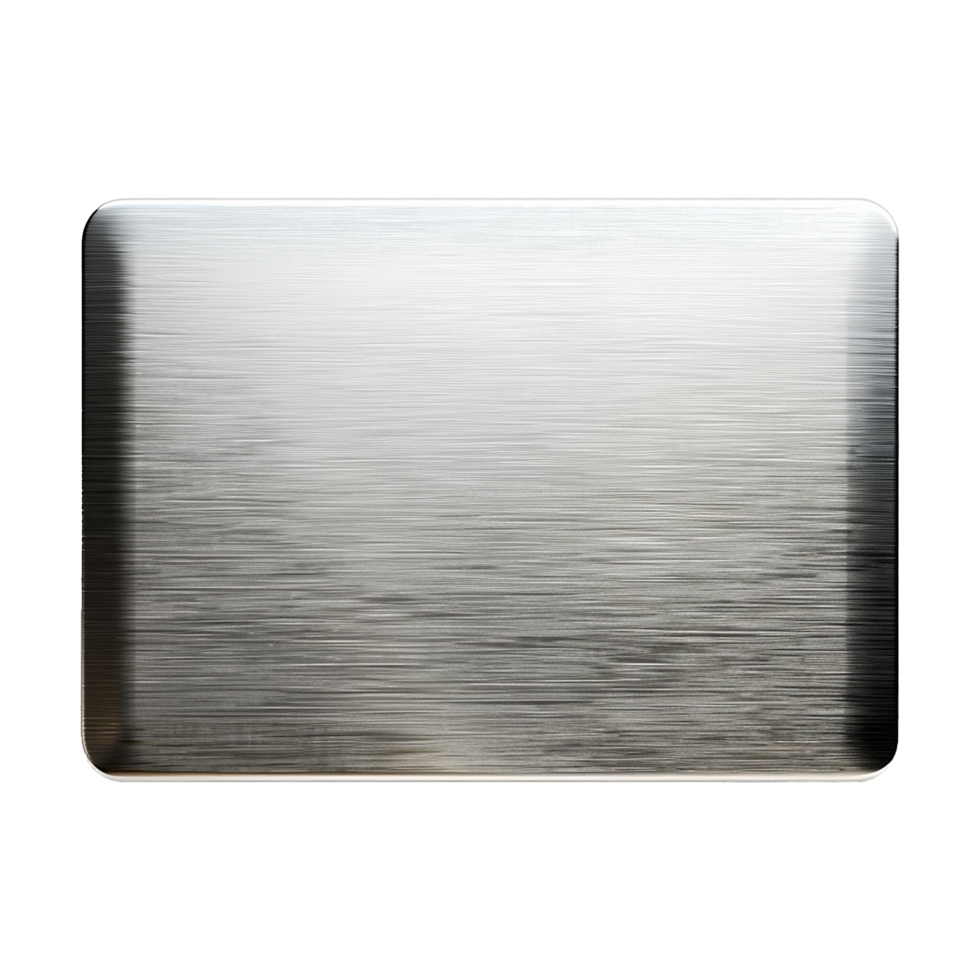 Blank rectangle metal plate isolated on transparent background png