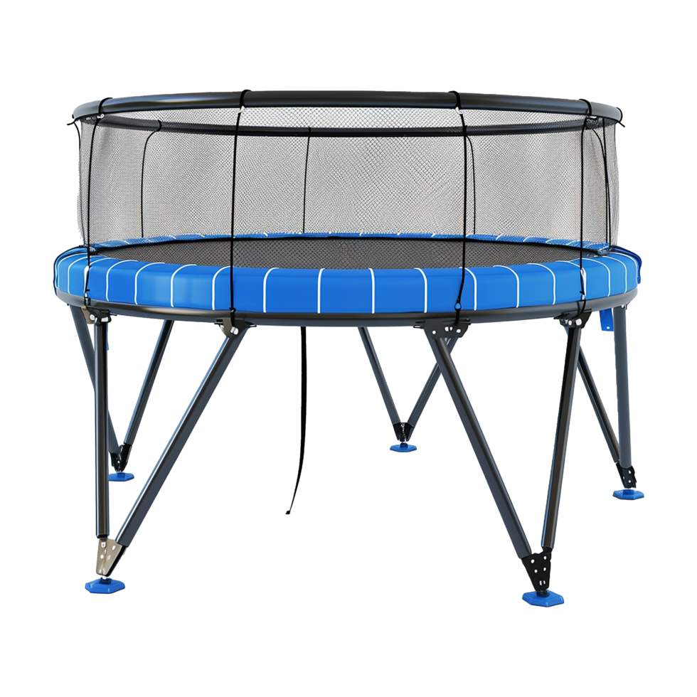 Round trampoline isolated on transparent background png