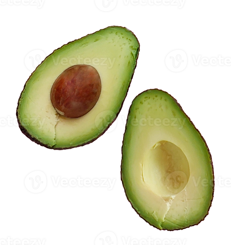Fresh half avocado on an isolated background transparent picture png