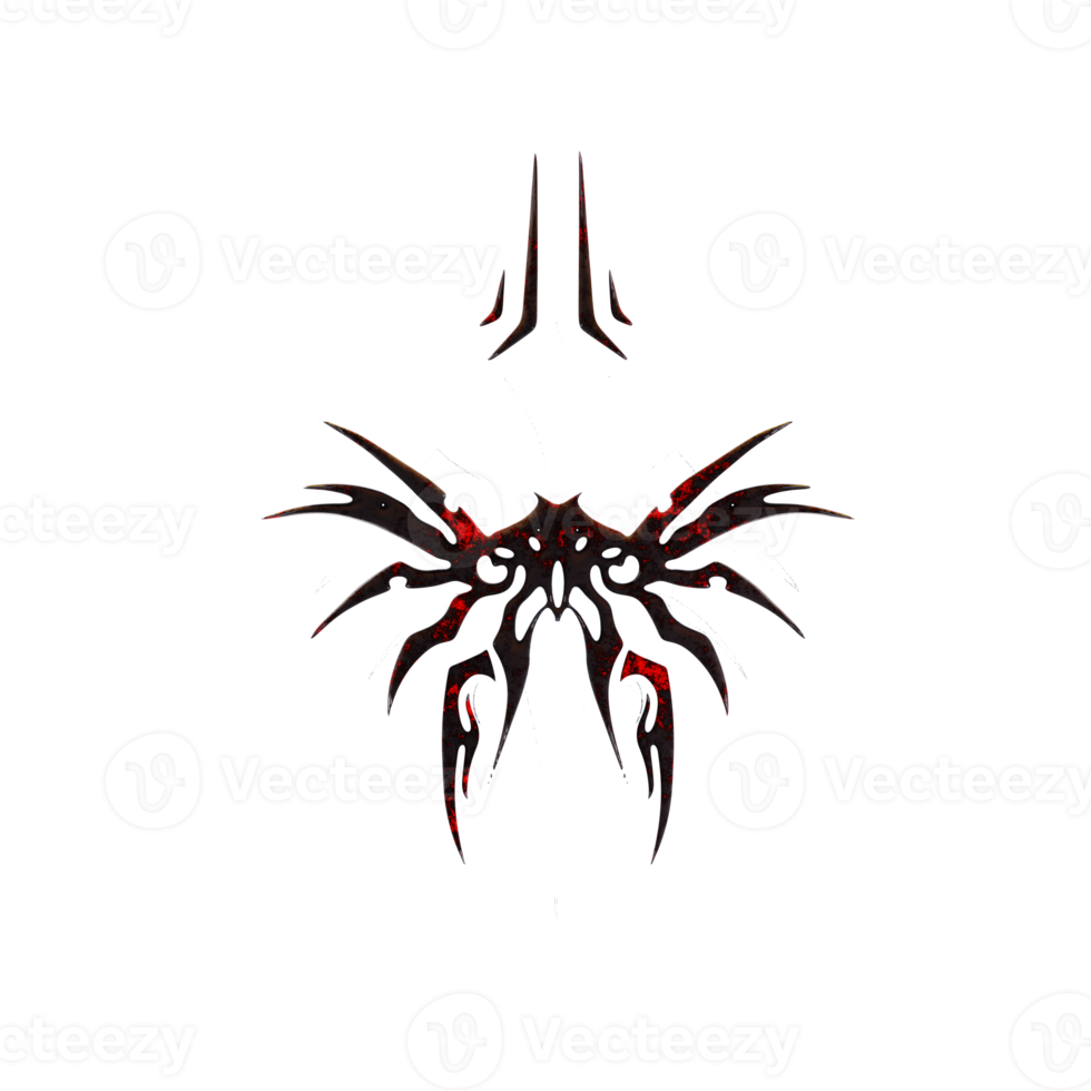 Red Energy Neotribal Element png