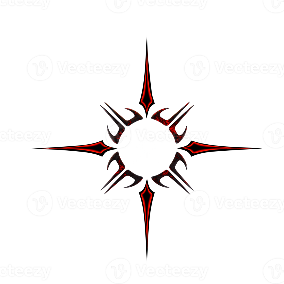 Red Energy Neotribal Element png