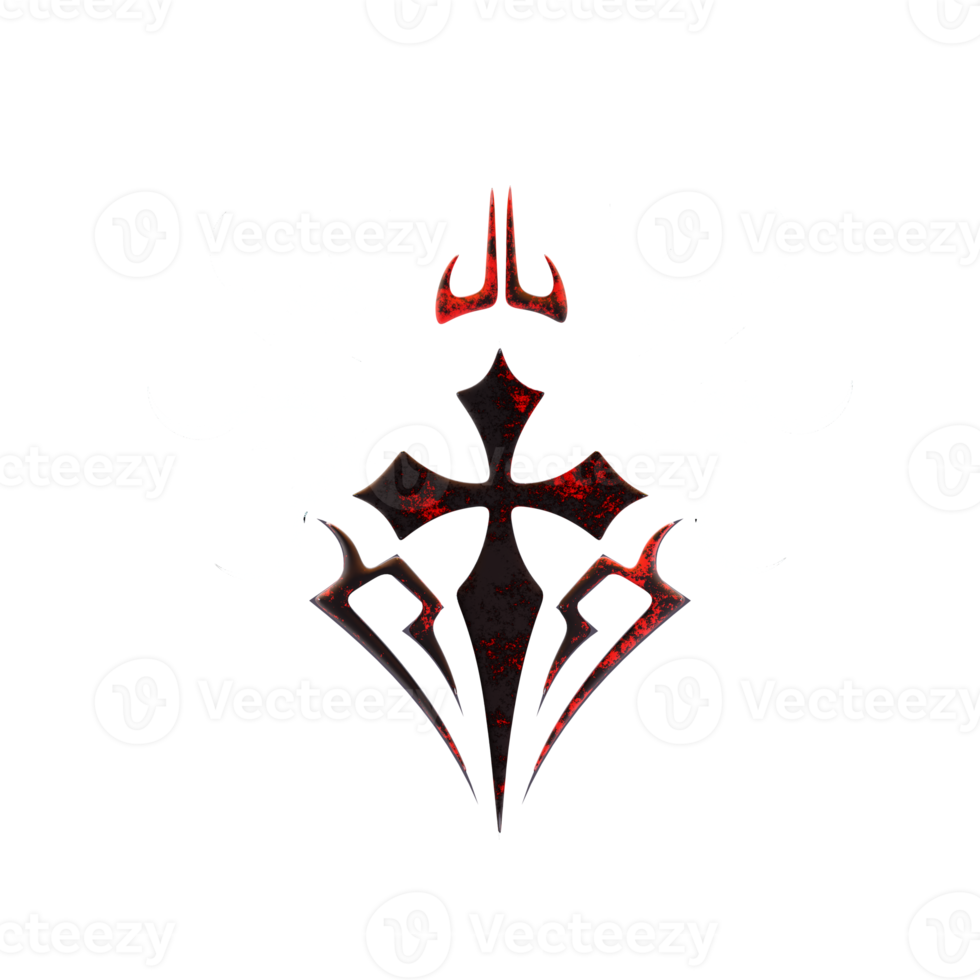 Red Energy Neotribal Element png