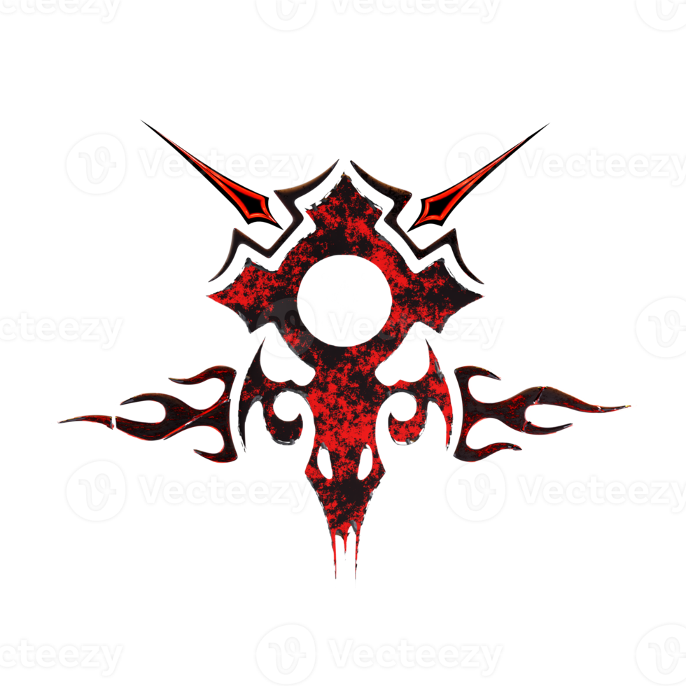 Red Energy Neotribal Element png