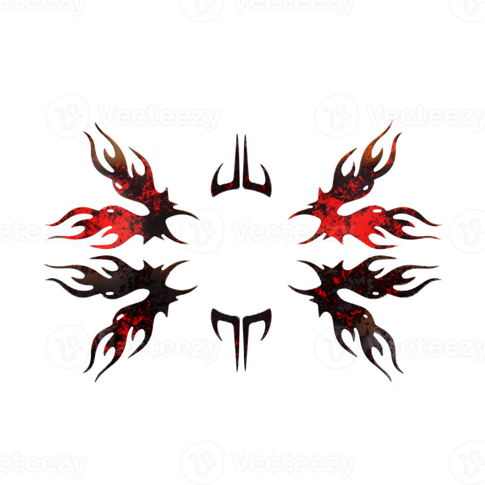 Red Energy Neotribal Element png