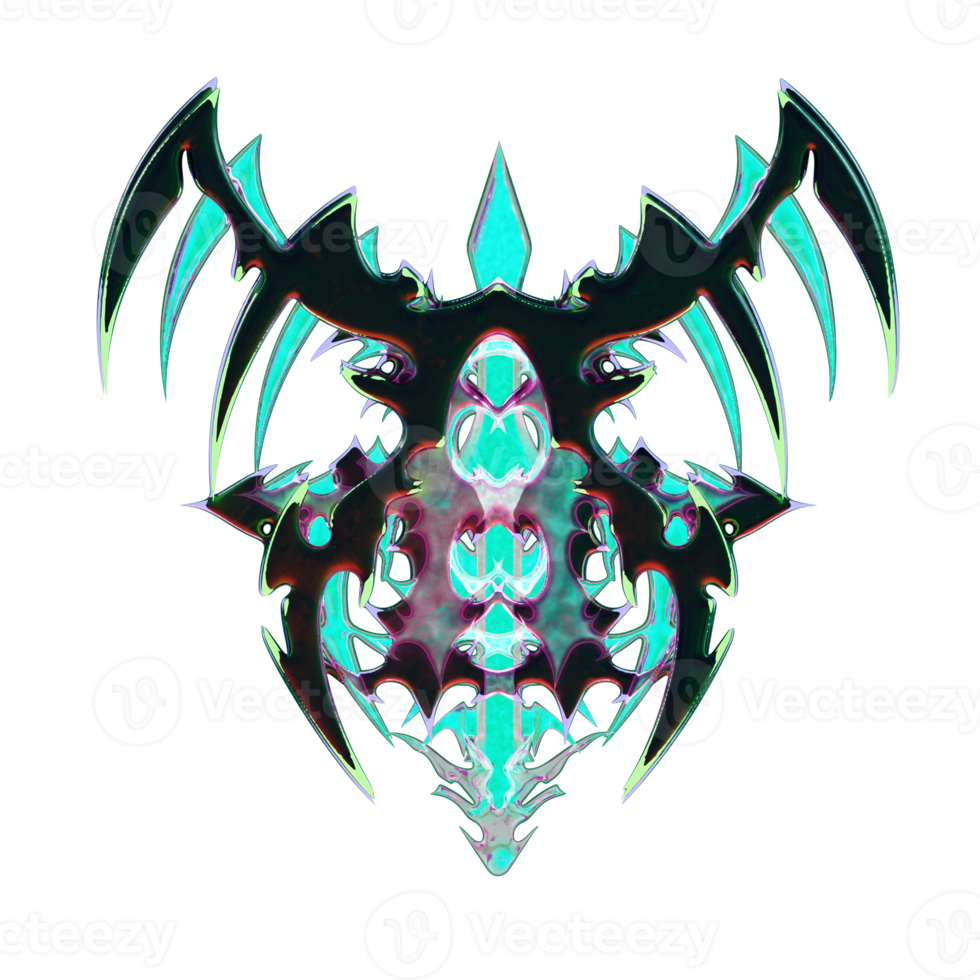 3d cyberneotribal element png