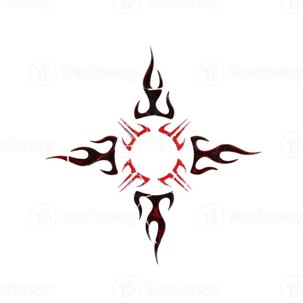 Red Energy Neotribal Element png