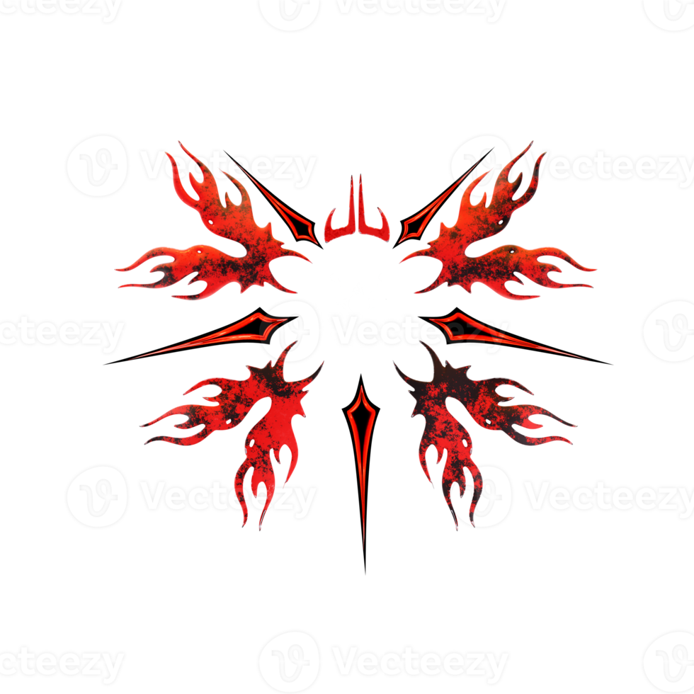Red Energy Neotribal Element png