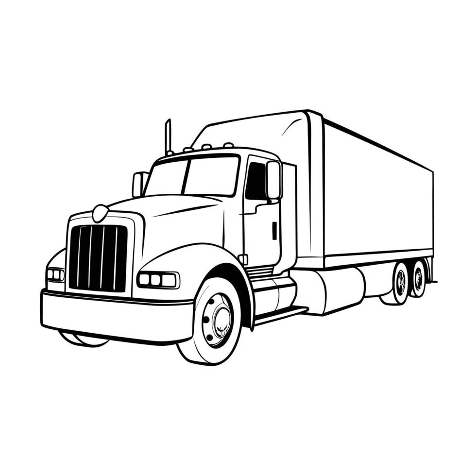 Realistic Truck Illustration vector