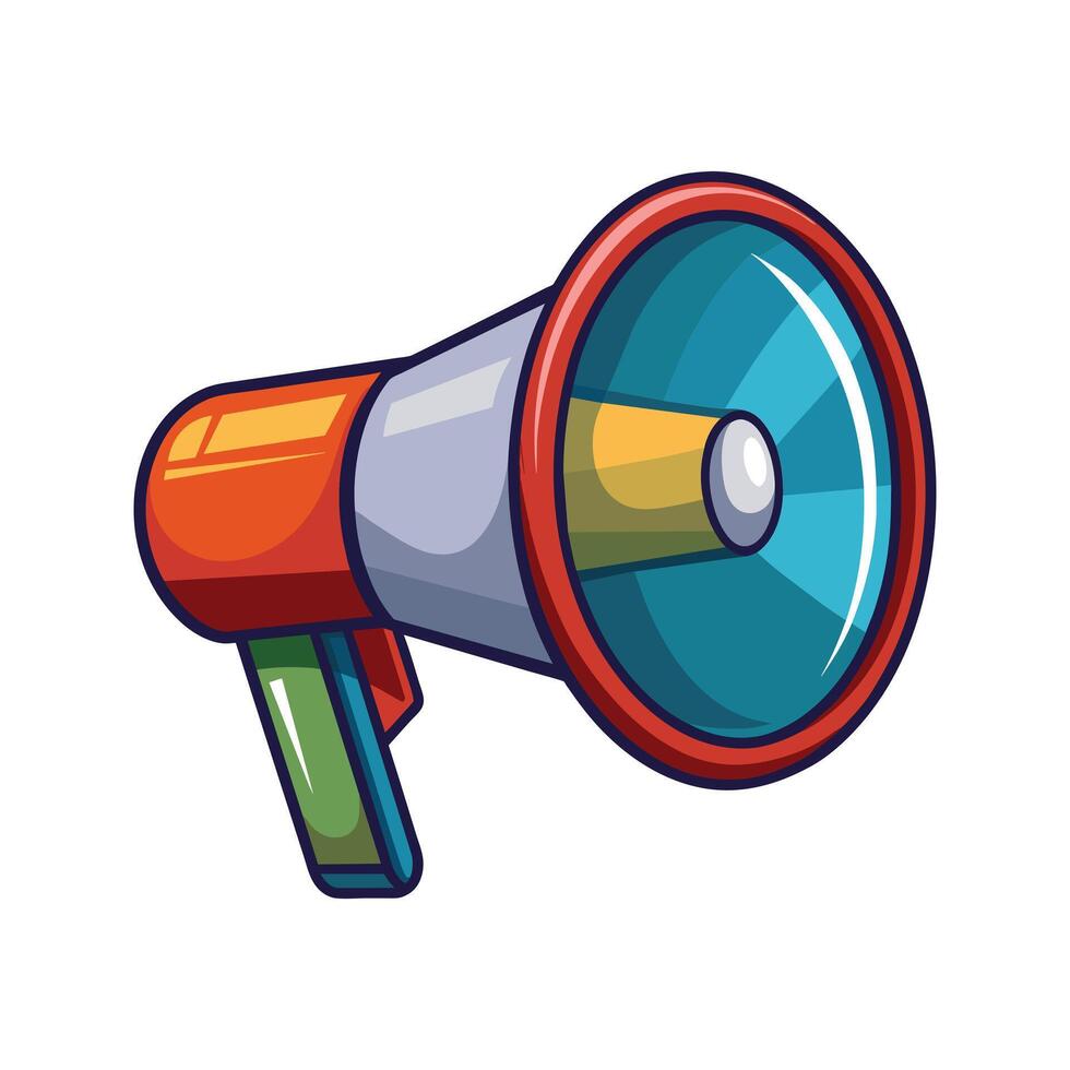 Realistic Megaphone Microphone illustration vector