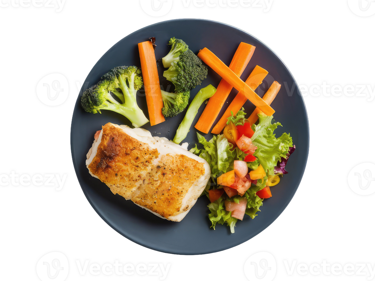Baked Fish with Vegetables png