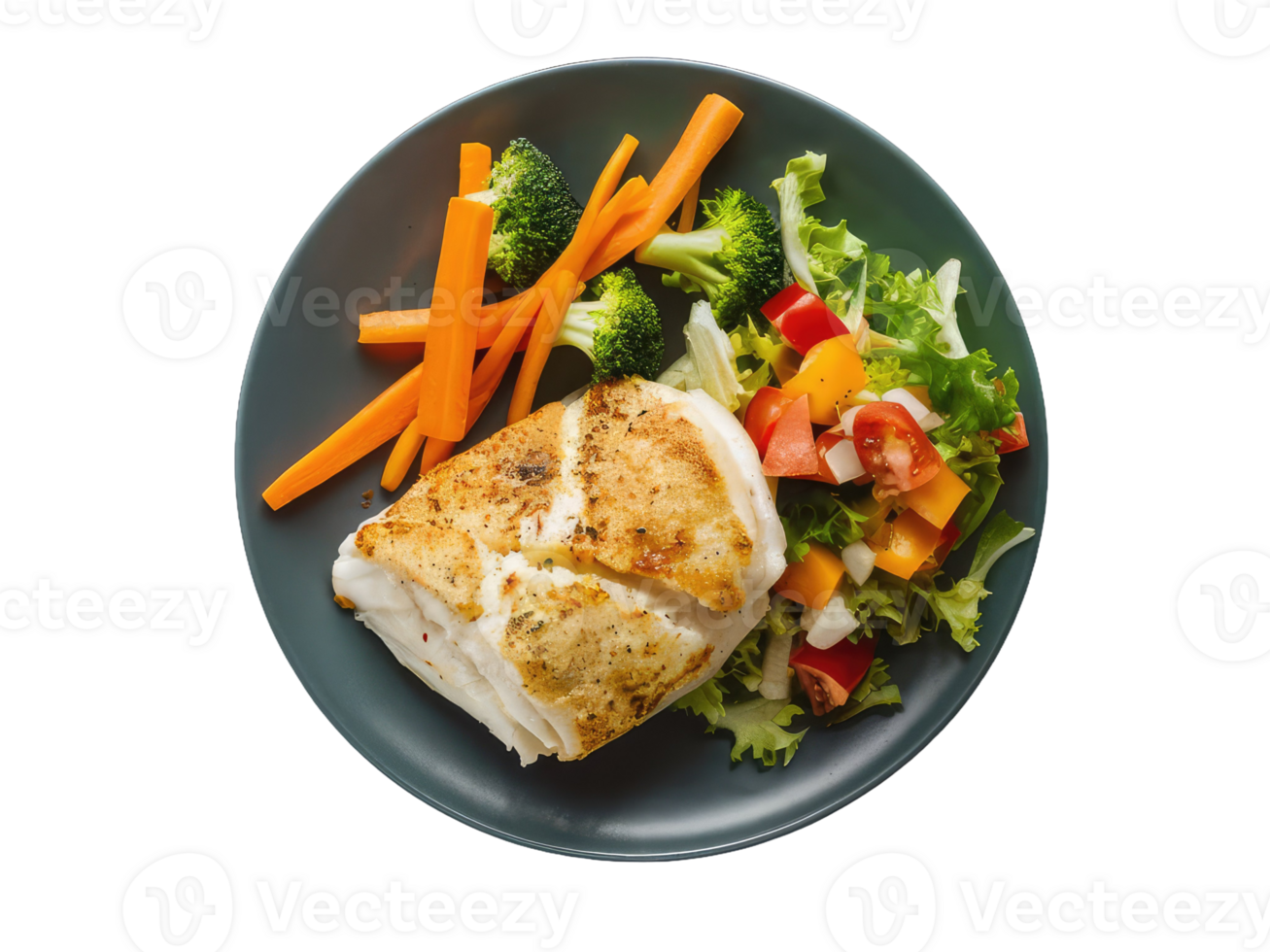 Baked Fish with Vegetables png