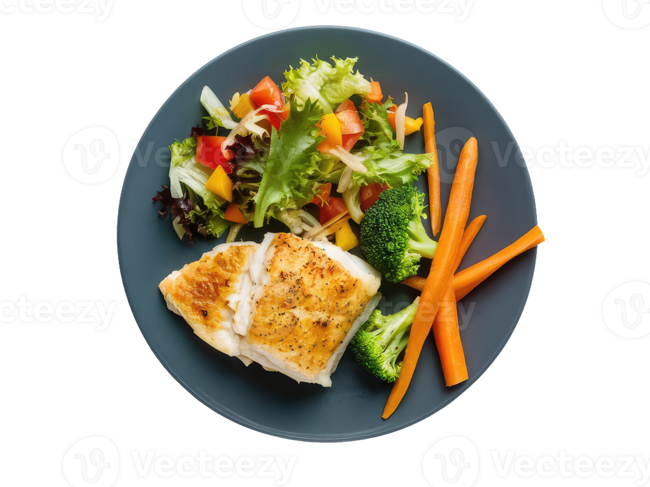 Baked Fish with Vegetables png