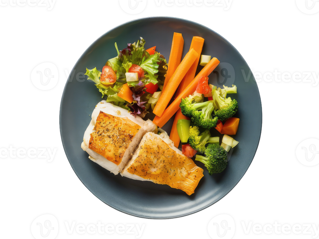 Baked Fish with Vegetables png